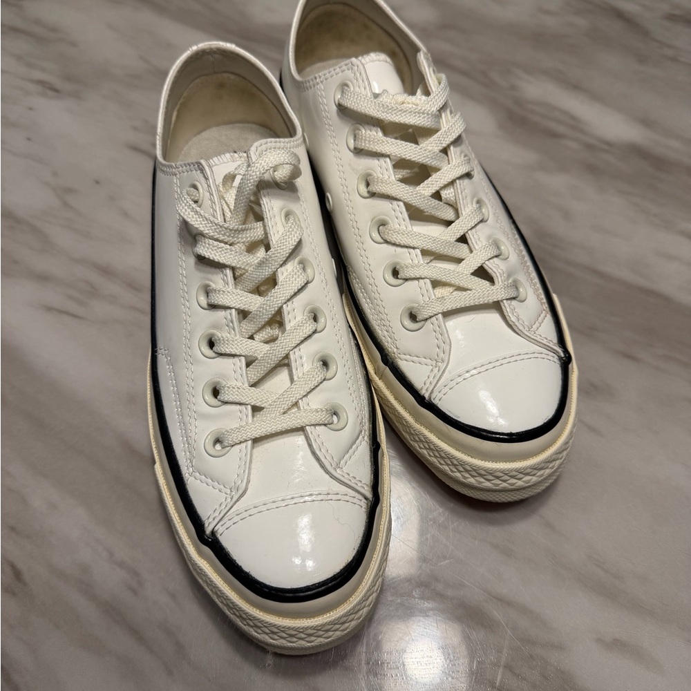 Converse all star sneakers - white patent - like new